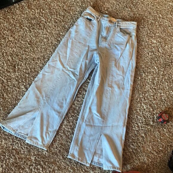 Joie high-rise front-slit jeans, size 27. - Picture 2 of 11